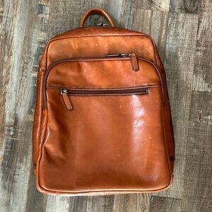 Full Grain Italian Leather Backpack